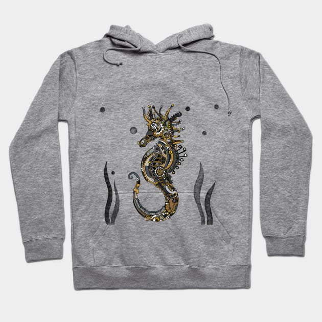 Steampunk Seahorse Hoodie by paviash